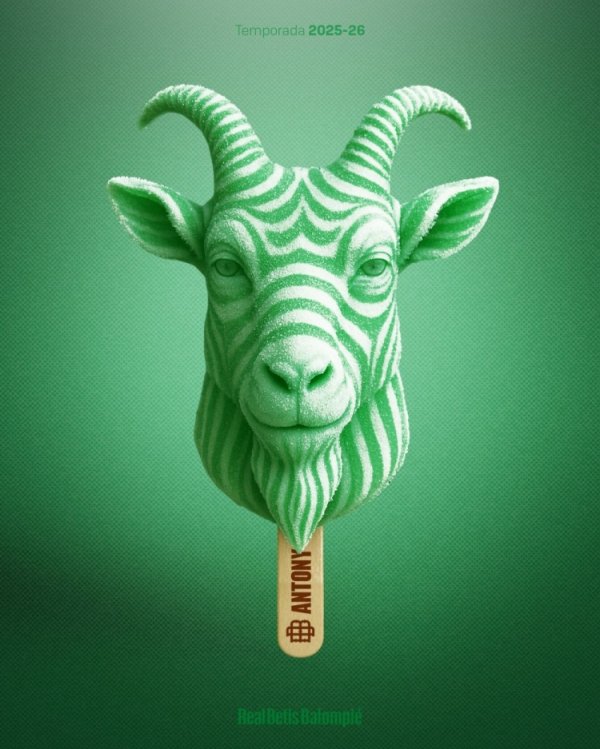ngon! Betis poster chính thức của kem dê để ăn mừng ký hợp đồng với Anthony