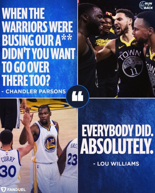Parsons& Lou Williams: Khi Warriors bất khả chiến bại, mọi người đều muốn tham gia, không chỉ Du